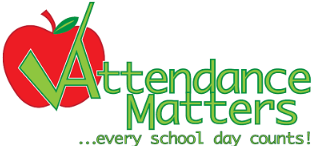 Attendance Matters ... every school day counts - with apple and check mark